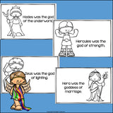 Greek Gods and Goddesses Mini Book for Early Readers - Greek Mythology
