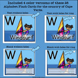 Alphabet Flash Cards for Early Readers - Country of Cape Verde