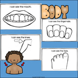 My Body Parts Mini Book for Early Readers