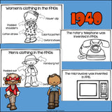 Life in the 1940s Mini Book for Early Readers