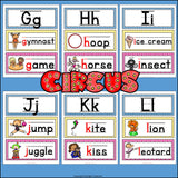 Alphabet Word Wall - Circus - A-Z Word Wall - FREEBIE