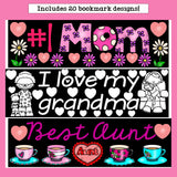 Mother's Day Cut n' Color Bookmarks