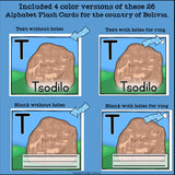 Alphabet Flash Cards for Early Readers - Country of Botswana