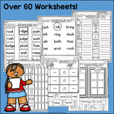 Ending Digraphs Worksheets and Activities for Early Readers