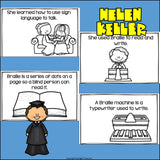 Helen Keller Mini Book for Early Readers: Women's History Month