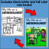 Meteorologist Mini Book for Early Readers - Careers and Community Helpers