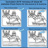 Alphabet Flash Cards for Early Readers - Country of Austria
