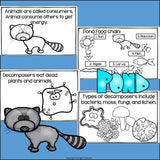 Pond Food Chain Mini Book for Early Readers - Food Chains