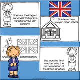 Margaret Thatcher Mini Book for Early Readers: Women's History Month