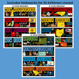 50 states bookmarks for early readers