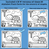 Alphabet Flash Cards for Early Readers - Country of Angola