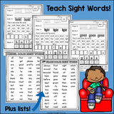 Dolch Sight Words Worksheets #1 and Activities for Early Readers