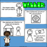 Sarah Breedlove Walker Mini Book for Early Readers: Black History Month