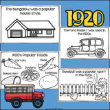 Life in the 1920s Mini Book for Early Readers