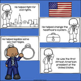 Barack Obama Mini Book for Early Readers: Presidents' Day