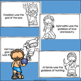 Greek Gods and Goddesses Mini Book for Early Readers - Greek Mythology