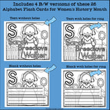 Alphabet Flash Cards for Early Readers - Women's History Month
