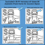 Alphabet Flash Cards for Early Readers - Ancient Egypt