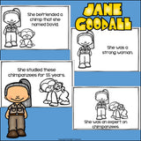 Jane Goodall Mini Book for Early Readers: Women's History Month