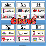 Alphabet Word Wall - Circus - A-Z Word Wall - FREEBIE