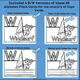 Alphabet Flash Cards for Early Readers - Country of Cape Verde