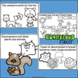 Coniferous Forest Food Chain Mini Book