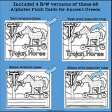 Alphabet Flash Cards for Early Readers - Ancient Greece