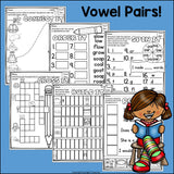 Vowel Pairs OA, OW Worksheets and Activities for Early Readers