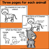 The Savanna Mini Book for Early Readers: Savanna Animals