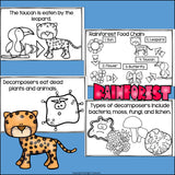 Rainforest Food Chain Mini Book for Early Readers - Food Chains