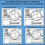 Alphabet Flash Cards for Early Readers - Country of Uganda