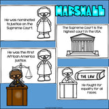 Thurgood Marshall Mini Book for Early Readers: Black History Month