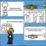 Louis Armstrong Mini Book for Early Readers: Black History Month