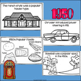 Life in the 1950s Mini Book for Early Readers
