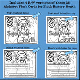 Alphabet Flash Cards for Early Readers - Black History Month