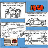 Life in the 1940s Mini Book for Early Readers