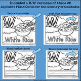 Alphabet Flash Cards for Early Readers - Country of Cambodia
