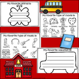 Back To School Mini Book - All About Me Mini Book