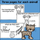 The Mountains Mini Book for Early Readers: Mountain Animals