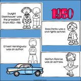 Life in the 1950s Mini Book for Early Readers