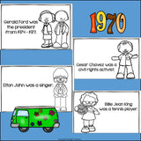 Life in the 1970s Mini Book for Early Readers