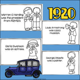 Life in the 1920s Mini Book for Early Readers