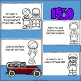 Life in the 1930s Mini Book for Early Readers