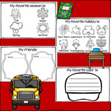Back To School Mini Book - All About Me Mini Book