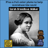 Sarah Breedlove Walker Mini Book for Early Readers: Black History Month