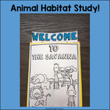 Savanna Lapbook for Early Learners - Animal Habitats