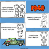 Life in the 1940s Mini Book for Early Readers