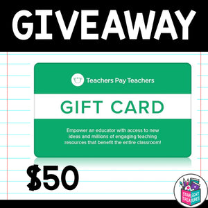 March Giveaway - $50 TPT Gift Card for YOU!