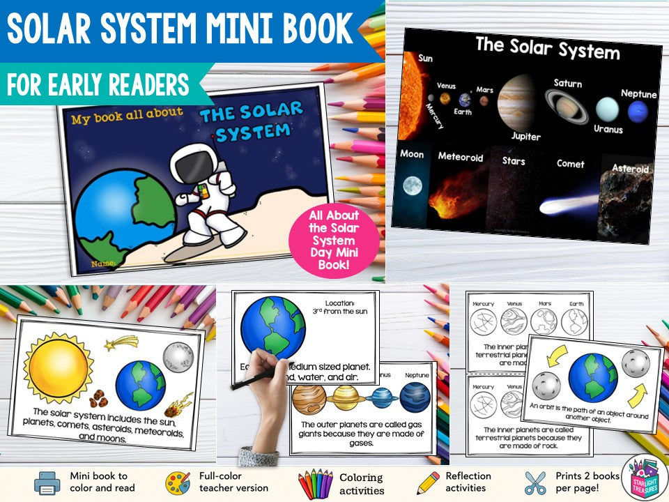 Blast Off into Learning with the Solar System Mini Book for Early Readers!