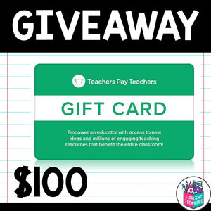 January Giveaway - $100 TPT Gift Card For YOU